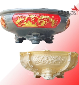 Khuôn Chậu Ang Tròn Trái Bần 60 Không Chân Đôn