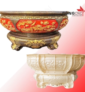 Khuôn Chậu ABS Ang Tròn 89 Kèm Đôn Kỷ