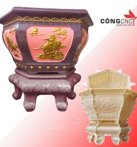 Khuôn Chậu Chum Lục Giác 72 Kèm Đôn Kỷ Cao