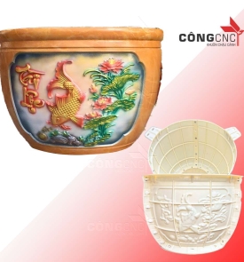 Khuôn Đúc Chậu Cảnh Bằng Nhựa Tròn Thống 55