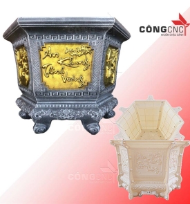 [Khuôn Chậu Phiên Bản Tết] Khuôn Đúc Chậu Lục Giác 60 Chân Liền
