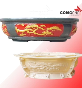 Khuôn Đúc Chậu Tròn Cạn 52 Không Đôn