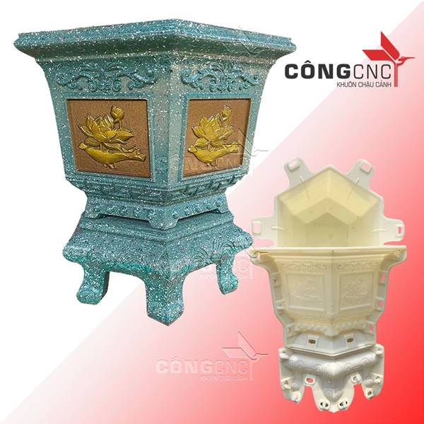 khuôn chậu lục giác